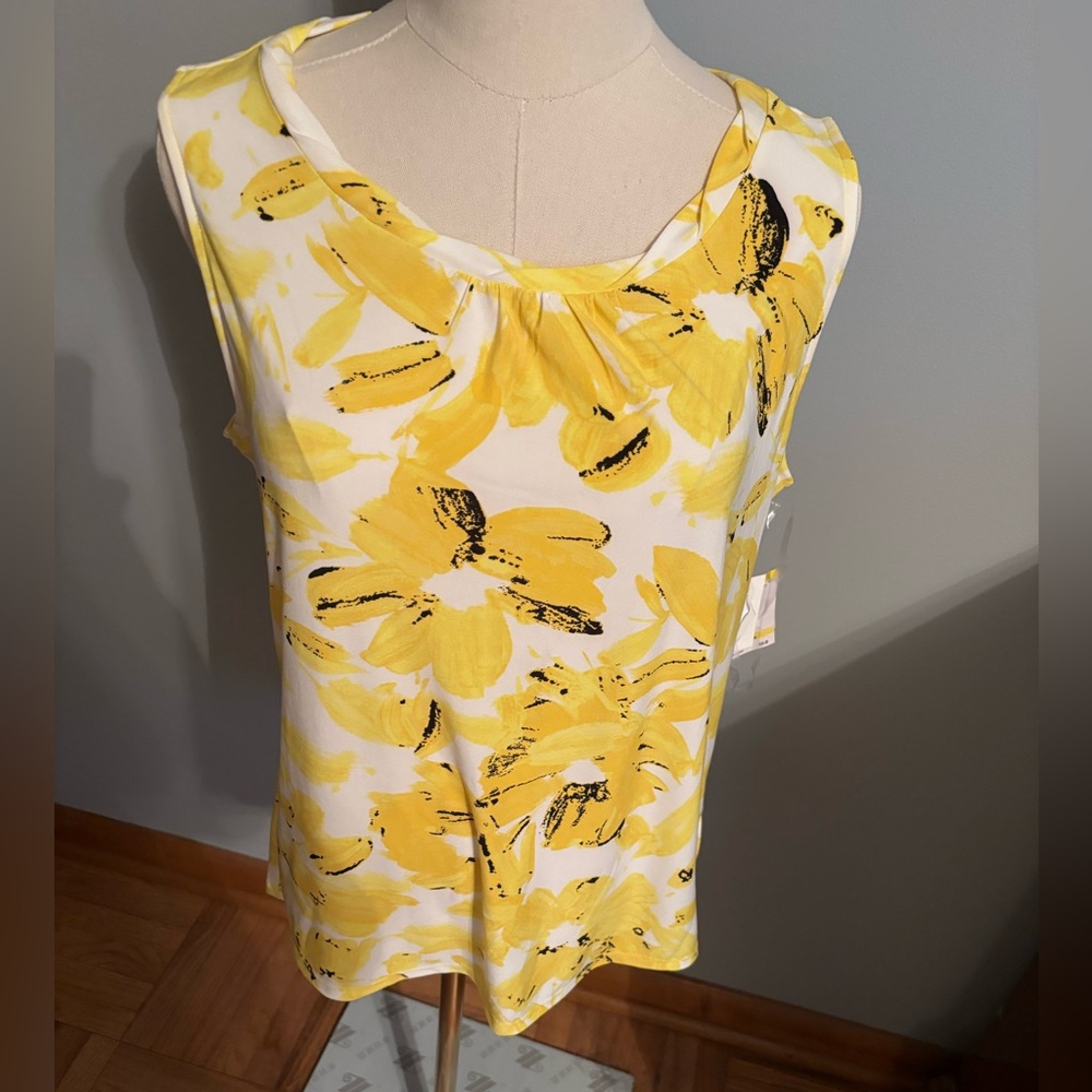 Kasper Women’s Yellow/Black/White Top